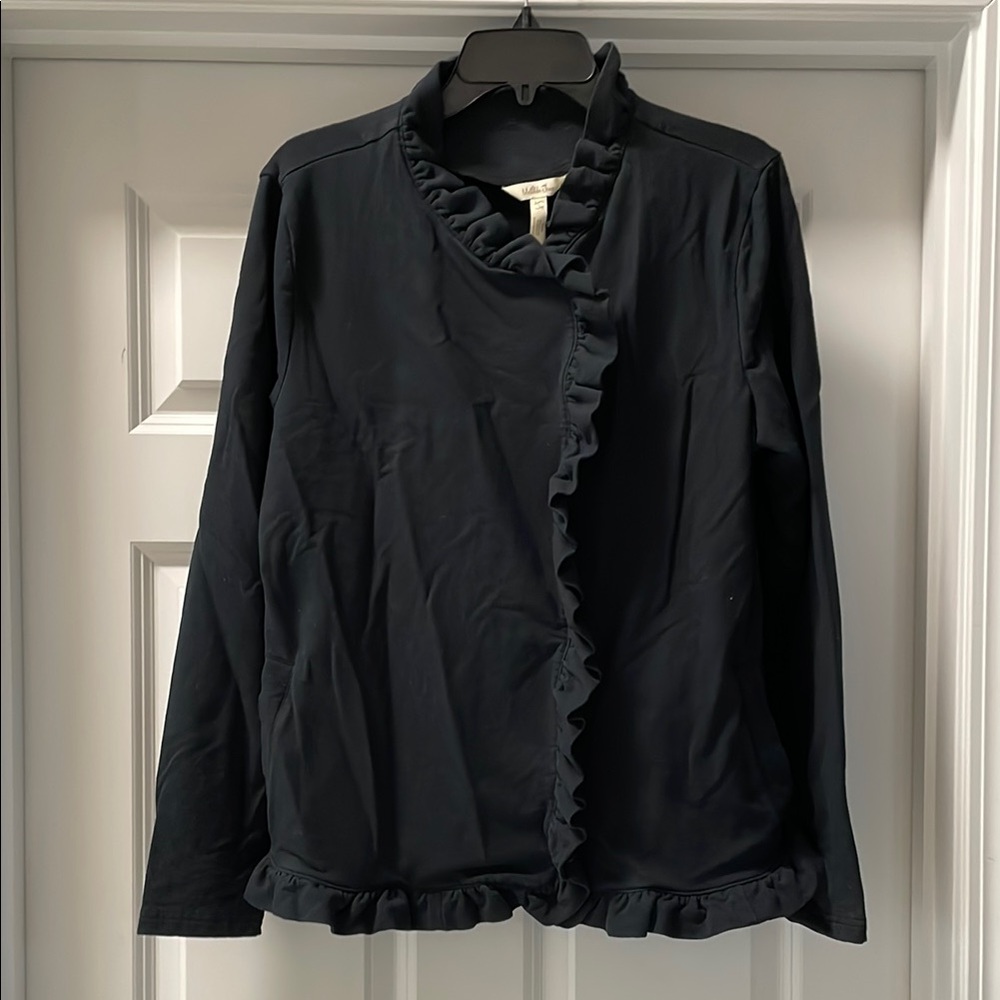 Matilda Jane Women's Black Ruffled Top jacket size large